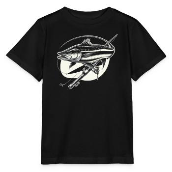 Cobia Amateur De Pêche Attrapeur De Poissons Pêcheur Pêcheur - T-shirt bio MINI CREATOR Stanley/Stella Enfant - noir - Devant - Mikhail (115cm)