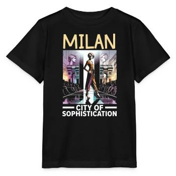 Mailand Italien Reisen Urlaub Italienisch Mailand Skyline - Stanley/Stella Kinder T-Shirt MINI CREATOR  - Schwarz - Vorne - Mikhail (115cm)
