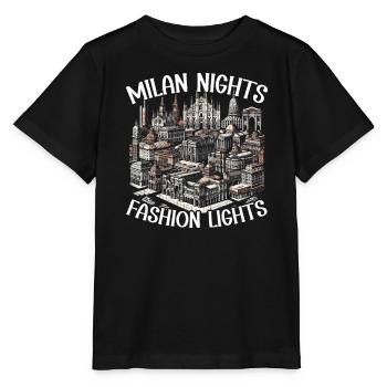 Mailand Italien Reisen Urlaub Italienisch Mailand Skyline - Stanley/Stella Kinder T-Shirt MINI CREATOR  - Schwarz - Vorne - Mikhail (115cm)