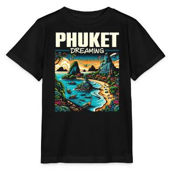 Phuket Thailand Reisen Thai Ich liebe Phuket - Stanley/Stella Kinder T-Shirt MINI CREATOR  - Schwarz - Vorne - Mikhail (115cm)