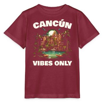Cancún Mexique Pride Vacances Mexique Voyage Mexicain - T-shirt bio MINI CREATOR Stanley/Stella Enfant - bordeaux - Devant - Kain (125cm)