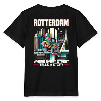 Rotterdam Netherlands Travel I Love Rotterdam - Stanley/Stella MINI CREATOR Kids’ T-Shirt - black - Front - Mikhail (115cm)