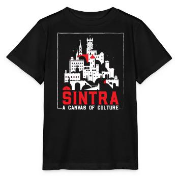 Sintra Portugal Travel Vacation Country Portugese - Stanley/Stella MINI CREATOR Kids’ T-Shirt - black - Front - Mikhail (115cm)