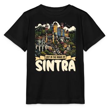 Sintra Portugal Travel Vacation Country Portugese - Stanley/Stella MINI CREATOR Kids’ T-Shirt - black - Front - Mikhail (115cm)