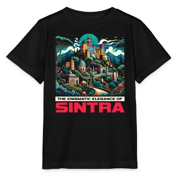 Sintra Portugal Travel Vacation Country Portugese - Stanley/Stella MINI CREATOR Kids’ T-Shirt - black - Front - Mikhail (115cm)