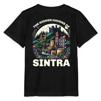 Sintra Portugal Travel Vacation Country Portugese - Stanley/Stella MINI CREATOR Kids’ T-Shirt - black - Front - Mikhail (115cm)