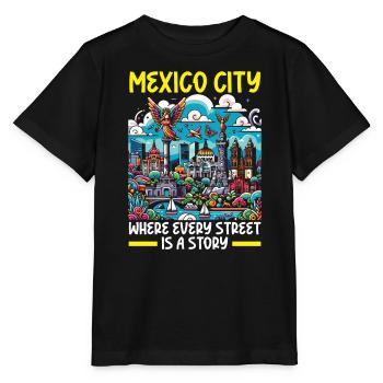 Mexico City Mexico Vacation Mexico Travel Mexican - Stanley/Stella MINI CREATOR Kids’ T-Shirt - black - Front - Mikhail (115cm)