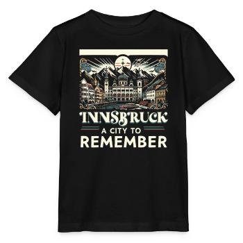 Innsbruck Autriche Voyage Vacances Autrichien - T-shirt bio MINI CREATOR Stanley/Stella Enfant - noir - Devant - Mikhail (115cm)