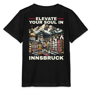 Innsbruck Autriche Voyage Vacances Autrichien - T-shirt bio MINI CREATOR Stanley/Stella Enfant - noir - Devant - Mikhail (115cm)