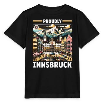 Innsbruck Autriche Voyage Vacances Autrichien - T-shirt bio MINI CREATOR Stanley/Stella Enfant - noir - Devant - Mikhail (115cm)