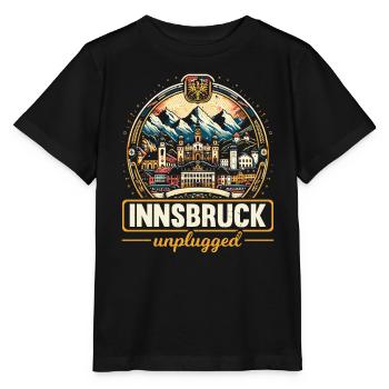 Innsbruck Autriche Voyage Vacances Autrichien - T-shirt bio MINI CREATOR Stanley/Stella Enfant - noir - Devant - Mikhail (115cm)