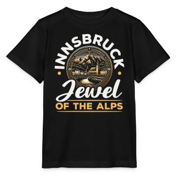 Innsbruck Autriche Voyage Vacances Autrichien - T-shirt bio MINI CREATOR Stanley/Stella Enfant - noir - Devant - Mikhail (115cm)
