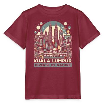 Kuala Lumpur Malaisie Voyage Vacances Malaisien - T-shirt bio MINI CREATOR Stanley/Stella Enfant - bordeaux - Devant - Kain (125cm)
