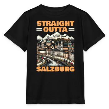 Salzburg Österreich Reisen Urlaubsland Österreich - Stanley/Stella Kinder T-Shirt MINI CREATOR  - Schwarz - Vorne - Mikhail (115cm)