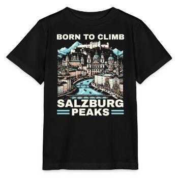 Salzburg Österreich Reisen Urlaubsland Österreich - Stanley/Stella Kinder T-Shirt MINI CREATOR  - Schwarz - Vorne - Mikhail (115cm)