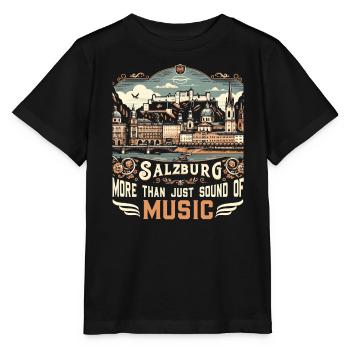Salzburg Österreich Reisen Urlaubsland Österreich - Stanley/Stella Kinder T-Shirt MINI CREATOR  - Schwarz - Vorne - Mikhail (115cm)