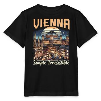 Vienna Austria Travel Vacation Country Austrian - Stanley/Stella MINI CREATOR Kids’ T-Shirt - black - Front - Mikhail (115cm)