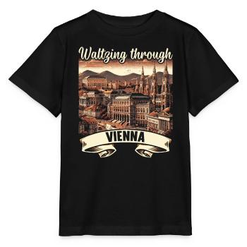 Vienna Austria Travel Vacation Country Austrian - Stanley/Stella MINI CREATOR Kids’ T-Shirt - black - Front - Mikhail (115cm)
