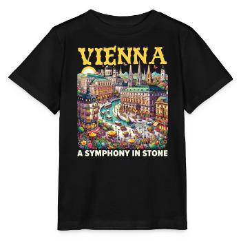 Vienna Austria Travel Vacation Country Austrian - Stanley/Stella MINI CREATOR Kids’ T-Shirt - black - Front - Mikhail (115cm)