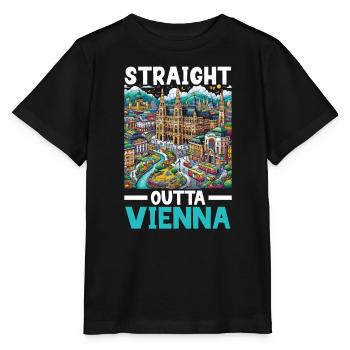 Vienna Austria Travel Vacation Country Austrian - Stanley/Stella MINI CREATOR Kids’ T-Shirt - black - Front - Mikhail (115cm)