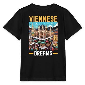 Vienna Austria Travel Vacation Country Austrian - Stanley/Stella MINI CREATOR Kids’ T-Shirt - black - Front - Mikhail (115cm)