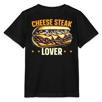 Steak au fromage Amateur de nourriture American Sandwhich Foodie - T-shirt bio MINI CREATOR Stanley/Stella Enfant - noir - Devant - Mikhail (115cm)