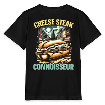 Steak au fromage Amateur de nourriture American Sandwhich Foodie - T-shirt bio MINI CREATOR Stanley/Stella Enfant - noir - Devant - Mikhail (115cm)