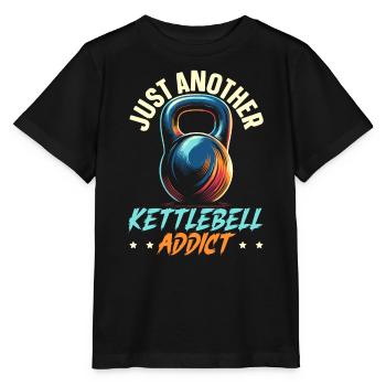Kettlebell Workout Fitness Journey Bodybuilder - Stanley/Stella Kinder T-Shirt MINI CREATOR  - Schwarz - Vorne - Mikhail (115cm)