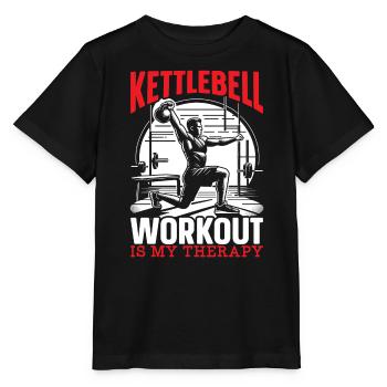 Kettlebell Workout Fitness Journey Bodybuilder - Stanley/Stella Kinder T-Shirt MINI CREATOR  - Schwarz - Vorne - Mikhail (115cm)