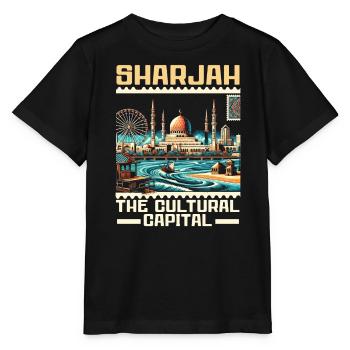 Sharjah Vereinigte Arabische Emirate Reisen Vereinigte Arabische Emirate - Stanley/Stella Kinder T-Shirt MINI CREATOR  - Schwarz - Vorne - Mikhail (115cm)