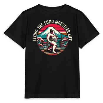 Sumo-Ringer Japanisches Ringen Sumo-Ringen - Stanley/Stella Kinder T-Shirt MINI CREATOR  - Schwarz - Vorne - Mikhail (115cm)