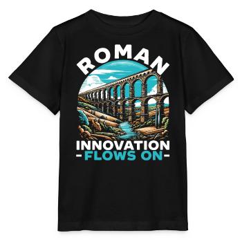 Roman Aqueducts Roman Engineering Ancient Rome - Stanley/Stella MINI CREATOR Kids’ T-Shirt - black - Front - Mikhail (115cm)
