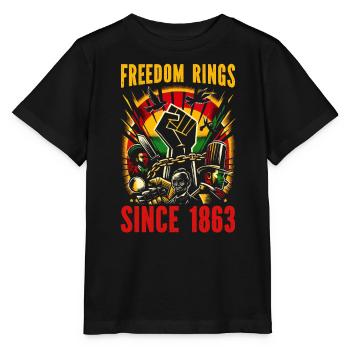 Proclamation d’émancipation African Juneteenth - T-shirt bio MINI CREATOR Stanley/Stella Enfant - noir - Devant - Mikhail (115cm)