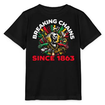 Proclamation d’émancipation African Juneteenth - T-shirt bio MINI CREATOR Stanley/Stella Enfant - noir - Devant - Mikhail (115cm)
