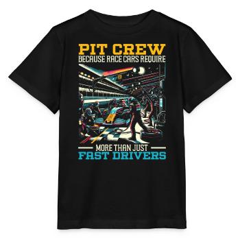 Pit Crew Course de voitures Course Piste de course Sport automobile - T-shirt bio MINI CREATOR Stanley/Stella Enfant - noir - Devant - Mikhail (115cm)