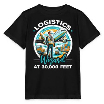 Airport Logistics Coordinator Aviation Airport - Stanley/Stella MINI CREATOR Kids’ T-Shirt - black - Front - Mikhail (115cm)