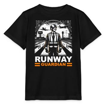 Airport Safety Officer Aviation Airport Jobs - Stanley/Stella MINI CREATOR Kids’ T-Shirt - black - Front - Mikhail (115cm)