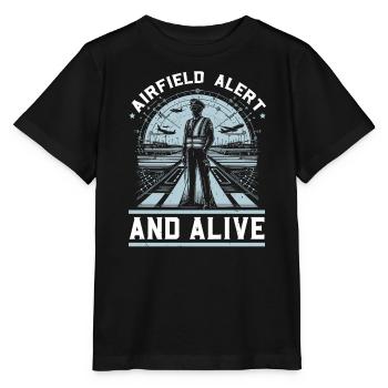 Agent de sécurité aéroportuaire Aviation Emplois dans les aéroports - T-shirt bio MINI CREATOR Stanley/Stella Enfant - noir - Devant - Mikhail (115cm)