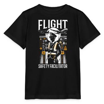 Airport Safety Officer Aviation Airport Jobs - Stanley/Stella MINI CREATOR Kids’ T-Shirt - black - Front - Mikhail (115cm)