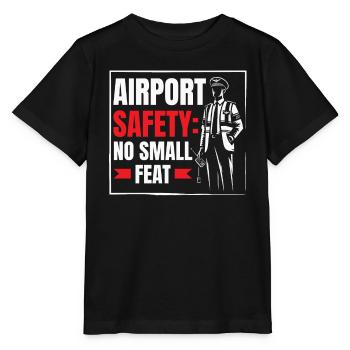 Airport Safety Officer Aviation Airport Jobs - Stanley/Stella MINI CREATOR Kids’ T-Shirt - black - Front - Mikhail (115cm)