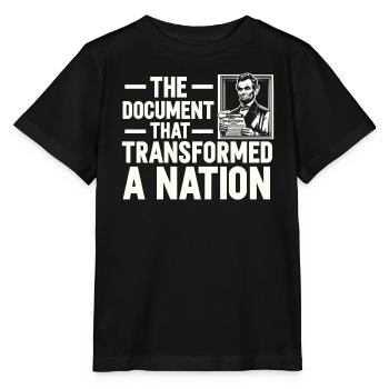 Proclamation d’émancipation Black Pride Juneteenth - T-shirt bio MINI CREATOR Stanley/Stella Enfant - noir - Devant - Mikhail (115cm)