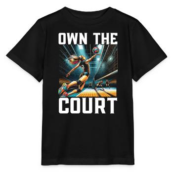 Indoor Volleyball Lover Sport Volleyball Player - Stanley/Stella MINI CREATOR Kids’ T-Shirt - black - Front - Mikhail (115cm)