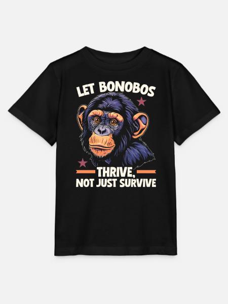 Endangered Species Bonobo Tierrechtsaktivist - Stanley/Stella Kinder T-Shirt MINI CREATOR  - Schwarz