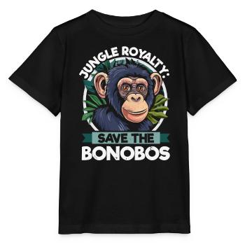 Endangered Species Bonobo Tierrechtsaktivist - Stanley/Stella Kinder T-Shirt MINI CREATOR  - Schwarz - Vorne - Mikhail (115cm)