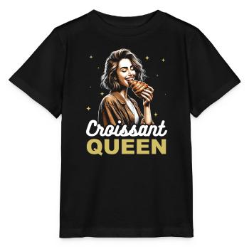 Croissant France Food Foodie Petit-déjeuner français - T-shirt bio MINI CREATOR Stanley/Stella Enfant - noir - Devant - Mikhail (115cm)