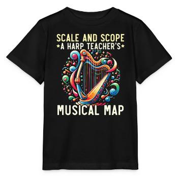 Harfenlehrer Harfenist Musikinstrument Harfenspieler - Stanley/Stella Kinder T-Shirt MINI CREATOR  - Schwarz - Vorne - Mikhail (115cm)