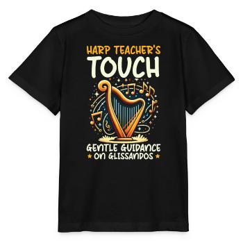 Harfenlehrer Harfenist Musikinstrument Harfenspieler - Stanley/Stella Kinder T-Shirt MINI CREATOR  - Schwarz - Vorne - Mikhail (115cm)