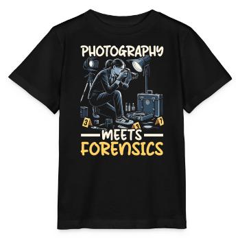 Photographe médico-légal Enquête sur les scènes de crime - T-shirt bio MINI CREATOR Stanley/Stella Enfant - noir - Devant - Mikhail (115cm)