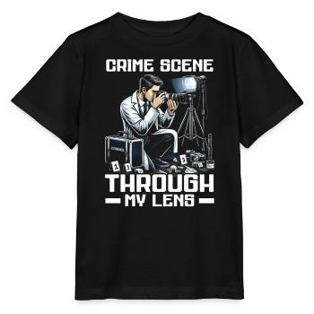 Photographe médico-légal Enquête sur les scènes de crime - T-shirt bio MINI CREATOR Stanley/Stella Enfant - noir - Devant - Mikhail (115cm)