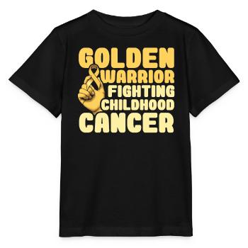 Bewusstsein für Krebs im Kindesalter Chemotherapie Kampf gegen Krebs - Stanley/Stella Kinder T-Shirt MINI CREATOR  - Schwarz - Vorne - Mikhail (115cm)